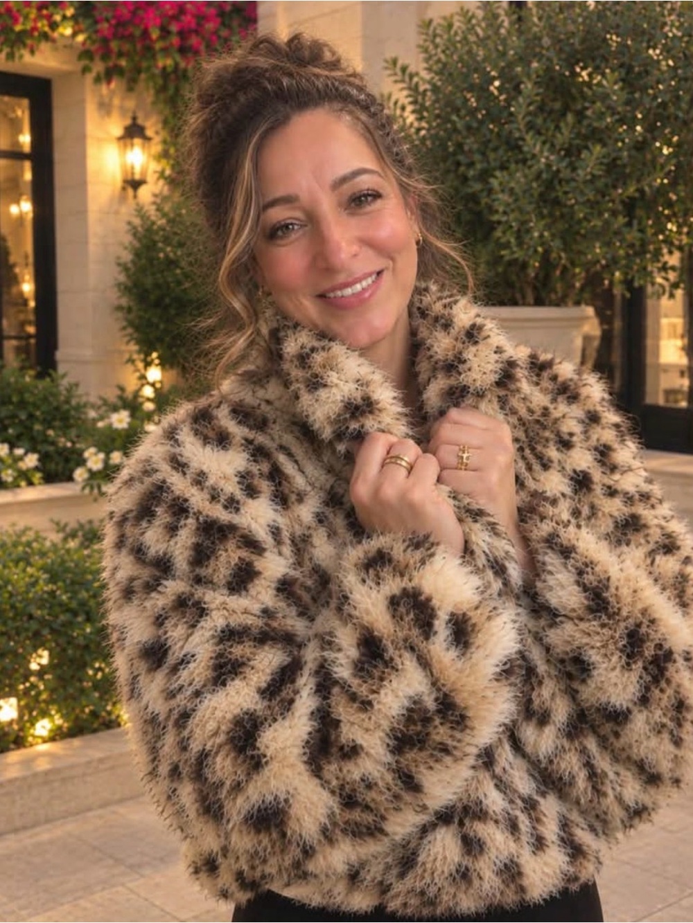 Fur jacket tiger print